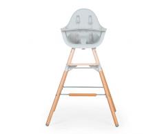 CHILDHOME, Juego de patas extra largas para la trona Evolu 2, se adapta a la isla de cocina o de un bar con una altura de 90 cm, reposapiés, madera de haya, fácil de montar, color Menta