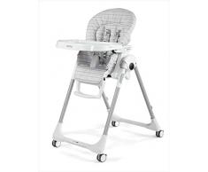 Peg Perego Prima Pappa Follow Me - Trona para comer, color linear grey, 0-3 años