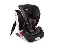 BABYLON silla coche Indigo ISOFIX. Silla coche bebe para Niños 9-36 kg. Silla coche grupo 1-2-3 isofix. Silla bebe coche ECE R44 / 04 negro/gris