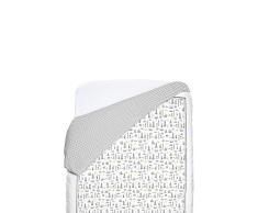 Petit Lazzari Cities - Funda nórdica reversible para maxi cuna, 70 x 140 cm, color gris