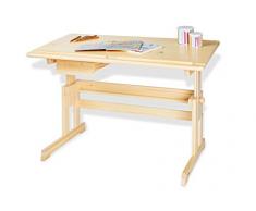 Pinolino Escritorio infantil Lena, regulable en altura, lacado transparente, cajón, A 109 cm, F 58 cm, Alt 57-70 cm