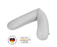 Julius Zöllner4661040527 - Cojín de lactancia (relleno de copos agradable, aprox. 180 cm), color plateado