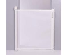 Lascal KiddyGuard Assure Barrera infantil para escalera, valla extensible con red y eficiente diseño que ahorra espacio, valla protectora, hasta 100 cm de ancho, blanco