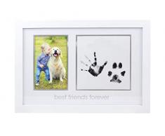 Pearhead BFF - Marco de fotos para bebé, diseño de huellas