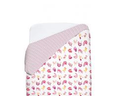 dise/ño Rom/ántico color azul Petit Lazzari Teddy Funda n/órdica reversible para cuna de 60 x 120 cm