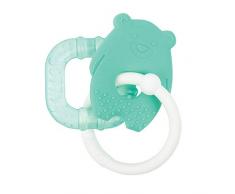 Nattou Anillo de dentición refrescante de silicona, Oso, Relleno de agua, sin BPA, 13,5 x 10,5 x 15 cm, Silicon, Verde