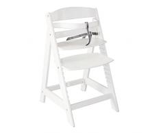 roba Trona Evolutiva de Madera Blanca Sit Up III - Altura Ajustable - de 6 Meses - Soporta 70 kg - Silla Resistente para Bebés con Barra de Seguridad