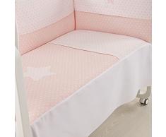 Bolín Bolón 1651241013270 - Edredón cuna estrellitas, 70 x 140 cm, color rosa