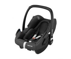 Maxi-Cosi Rock i-Size Silla Auto Grupo 0+, Portabebé Aprobado para viajar en avion, Silla coche bebé recién nacido hasta 12 meses, color Essential Black