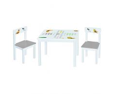 roba-kids - Conjunto de mesa y sillas de juego, multicolor, Única (Roba 450019RS3)