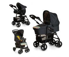 Hauck carro Shopper SLX trioset Disney, coche de bebes 3 piezas de capazo, sillita y grupo 0+, botellero, facil y comodo plegado, para recien nacidos hasta bebes/niños de 25 kg, negro