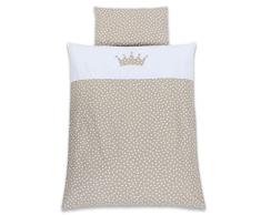 babybay Ropa de cama infantil de piqué con diseño de corona, color blanco