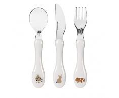LÄSSIG Juego de cubiertos para niños 3 piezas Tenedor Cuchara Cuchillo Acero inoxidable/Cutlery Little Mateys royal blue
