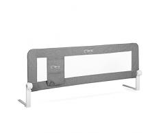 Desconocido Barrera de Seguridad MoMi Lexi para cunas de bebé y Camas de niño de 18 Meses a 5 años, Barrera 148x43x30 cm para colchones de 15 a 25 cm, Plegable 180°, Funda Lavable