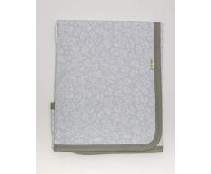 Ti TIN - Arrullo para Bebé de Doble Capa de Punto Suave y Absorbente 100% Algodón con Doble Tejido Interlock 2x180gr/m², 80x75 cm, Estampado de Juguetes Color Gris