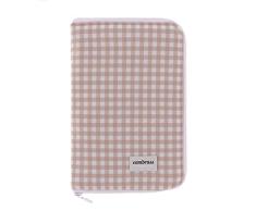Cambrass Portadocumentos bebé con cremallera – carpeta portadocumentos – Carpeta documentos bebe con bolsillos y cremallera – libro de nacimiento - Portadocumentos Abril Crepe 3x19x27 cm