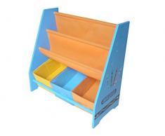 Kiddi Style Librería Infantil y Almacenaje - Madera - par ninos-Diseño de ceras de colores