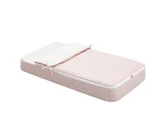 Cambrass - Saco Cuna nórdico con Cremallera - Ropa de Cuna Ajustable con Gomas - Saco de Dormir bebé desenfundable Sirve Tanto para Verano como para Invierno - Liberty Rosa 60x120x3 cm