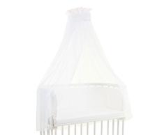 Babybay Dosel piqué con Cinta para los Modelos Original, Maxi, Boxspring, Comfort, Comfort Plus y Midi, Blanco