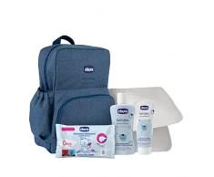Chicco Bolsa mochila cambiador para mamá multifunción, contiene lo necesario para el cambio, excelente solución para viajes, higiene fuera de casa, kit natural de sensation y toallas incluido