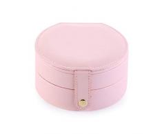 Local Makes A Comeback - Joyero Portátil Pequeño de Viaje de Múltiples Capas, Pendientes, Collar, Rosa
