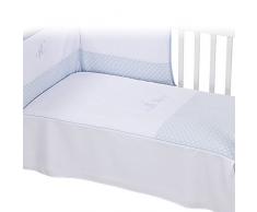Bolín Bolón Bimba - Edredón para cuna, 60 x 120 cm, color azul
