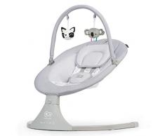 kk Kinderkraft LULI Hamaca bebé, Eléctrica Silla macedora, Columpio bebe, Balancin para bebés 0-9 kg, Balanceo automatico 5 Velocidades, Arco regulable con 2 juguetes, 12 melodias, , Gris