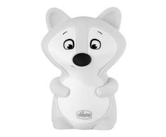 Chicco Luz Nocturna Zorro, Lámpara Infantil Recargable, Luz LED Multicolor de Silicona, Lámpara Bebé Nocturna con 8 Colores, Activación con Un Toque, Blanda y Flexible, Cargador Cable USB Incluido