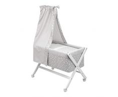 MINICUNA TIJERA MADERA+DOSEL STAR GRIS 55x87x74 CM
