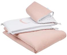 Babyclic Pack Nórdica Trípticas (Funda Nórdica + Protector + Relleno) Delta Rosa Antiguo - Fundas De Edredón