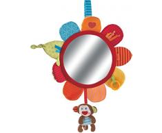 Haba 302995 haba 302995 – Parte Cojín mono Lino | bebé de juguete con espejo grande pantalla y muchos juguetes. Para descubrir | motorikspielzeug a partir de 6 meses, Multicolor