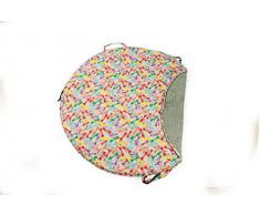 1buy3 - Manta de juegos suave y cómoda, gris + libélula, 120 cm de diámetro