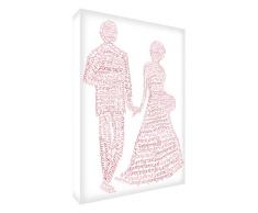 Feel Good Art - Posavasos, diseño tipográfico moderno (tonos neutros), Red Tones, 115 x 78 cm