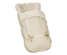 Saco de Bebé Universal Silla con Cubre Pies Polar, Desmontable con Cremalleras. Lavable a máquina. (Leather Beige)