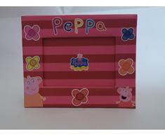 DIAKIS GRECIA 5205698135477 Kit 2 Portafotos Peppa Pig, impresión en purpurina