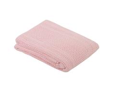 Junior Joy 6090PI - Manta para cuna, 100% algodón, 100 x 150 cm, color rosa