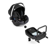 hauck Comfort Fix Set Silla Coche Bebe Grupo 0+ con Base Isofix, Silla de Coche Recién Nacido hasta 13 kg, Incluye Reductor de Asiento, Parasol, Negro