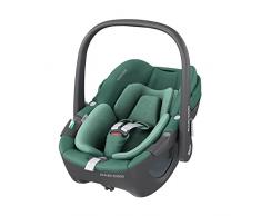 Maxi-Cosi Pebble 360, silla coche bebe i-Size, Silla Coche 360 Recien Nacido con Giro de 360 Grados, 0-15 meses (40-83 cm), ClimaFlow, arnés de apertura y cierre fácil, G-CELL, Essential Green