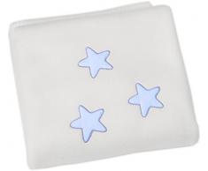 Belino 27952 - Manta minicuna o coche polar con estrellas, 80 x 110 cm, color azul