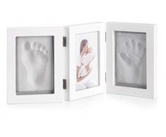 Jané 010280C01 - Marco de Fotos para Huella de Mano y Pie Bebé y Fotografía, Incluye Arcilla de Modelado, Secado en 24 Horas