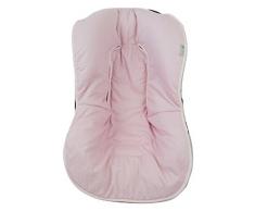 Funda colchoneta universal para grupo 0 o maxi-cosi. Modelo topitos rosa. Acolchada