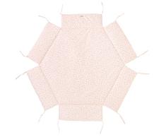 Geuther 2255LB Matriz de almohadillas para corralito hexagonal | Primer equipo del bebé hecho de algodón 100% orgánico | acolchado suave, lados altos | colchón antideslizante | Starry Night Pink