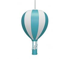 Lámpara de techo colgante infantil globo aerostático turquesa