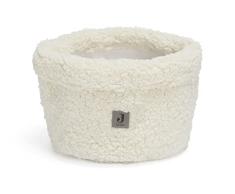 Jollein Cambiador de pañales con cesta redonda y bolsillo para utensilios, color blanco