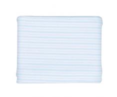 Petit Praia Orson Azul E5191110 - Manta cuna polar 150 x 110 rayas, color azul y blanco
