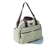 gmmhl 2 piezas Baby Color bolso cambiador Bolsa de bolsa para pañales Baby funda viaje Selección de Colores (Crema)