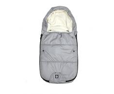 Saco de pies Dooky para cochecito de bebé, silla de coche o silla de paseo (resistente al agua y al viento, doble cremallera, arneses de 3 y 5 puntos, tamaño: 0-9 meses (70x40x8cm)), Silver Sky