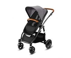 Cbx Leotie Lux 518001675 Cochecito con Asiento Reversible y Capazo para Recién Nacidos, con Cubierta de Lluvia y Adaptadores para Portabebé, 0-15 kg, Gris (Comfy Grey)