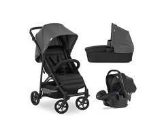 Hauck Rapid 4 Trioset Carro Bebe 3 Piezas, Carrito 3 en 1 desde Nacimiento hasta 25 kg, Capazo Bebe, Grupo 0+, Silla de Paseo, Reclinable