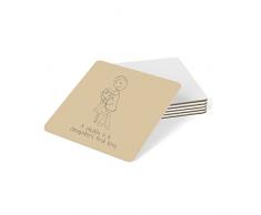Feel Good Art - Posavasos (brillante, diseño moderno) beige beige